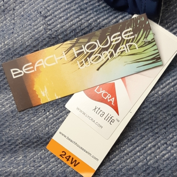 BEACH HOUSE navy string bikini bottom size… - Picture 5 of 6